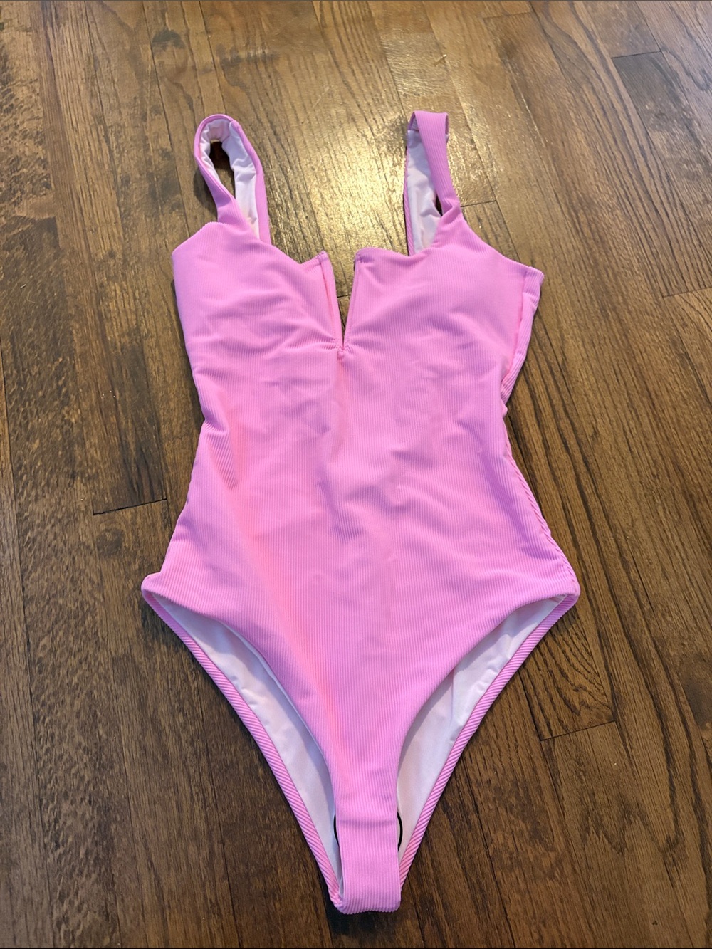 Beach Riot Pink Ribbed One-Piece Swimsuit